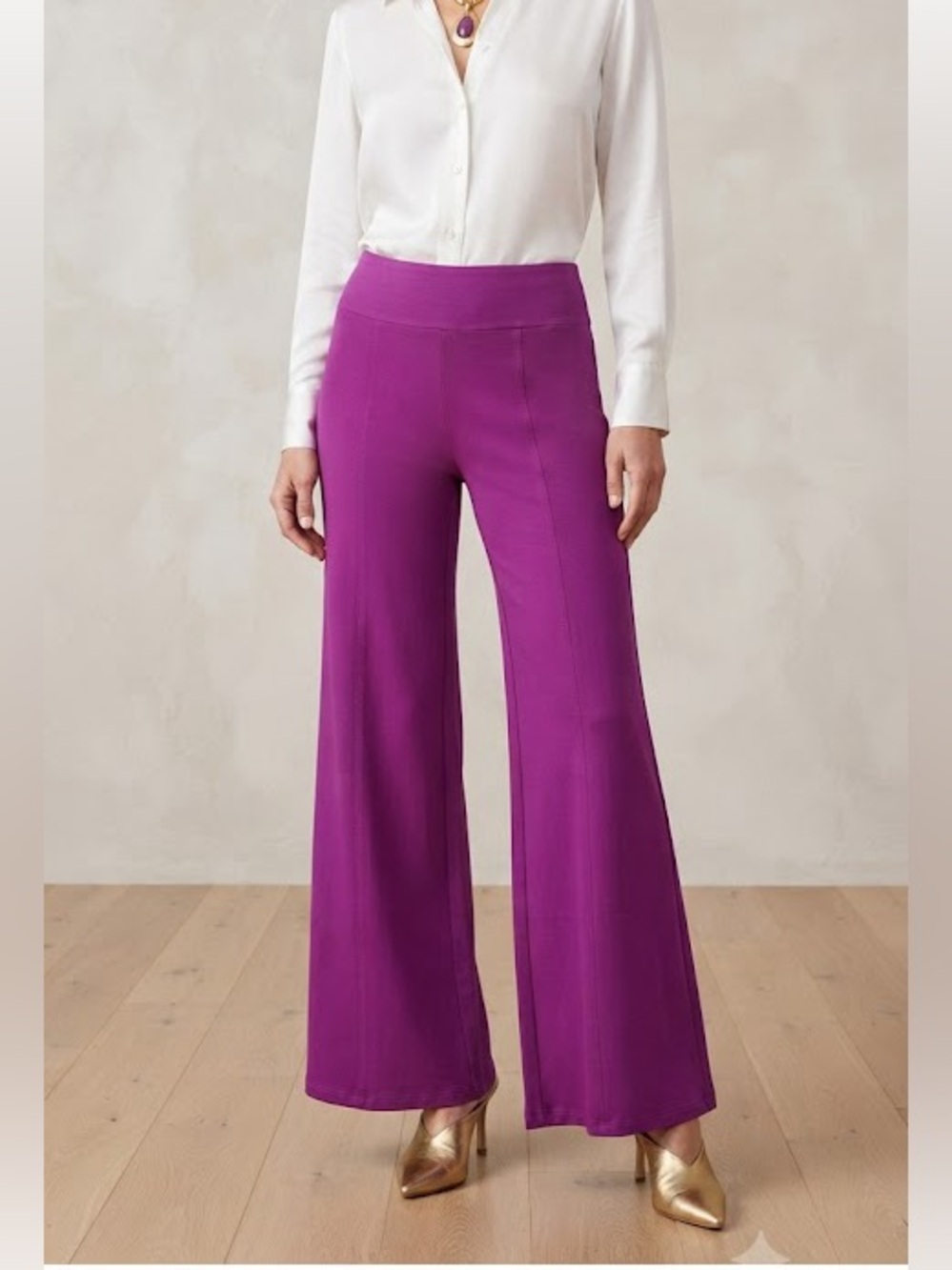 Dear scarlet wide leg pull on pants M